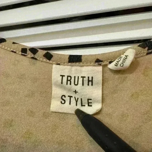 Truth + Style Regular Printed Knit Bubble Hem Dress Size XL A399241 - Picture 5 of 11